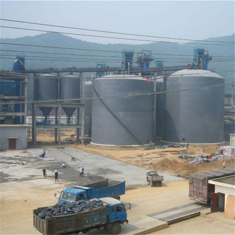 昌吉水泥钢板仓2座3000吨青岛项目进入施工